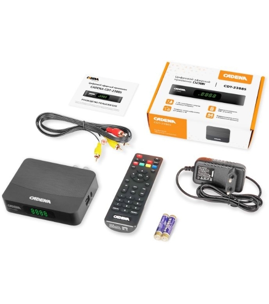 Приставка для цифрового ТВ Cadena CDT-2388S черный, DVB-T2, DVB-T, HDMI, USB 2.0