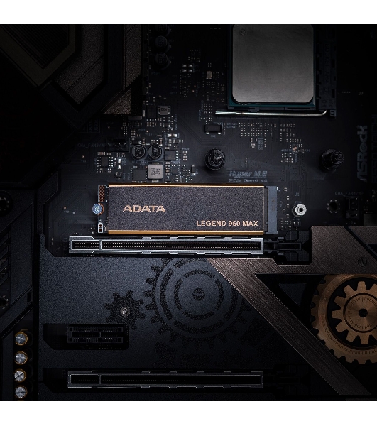 Накопитель SSD ADATA LEGEND 960 MAX, 1Tb, PCIe 4.0 x4, M.2 2280, NVMe, R/W 7400/6000, с радиатором