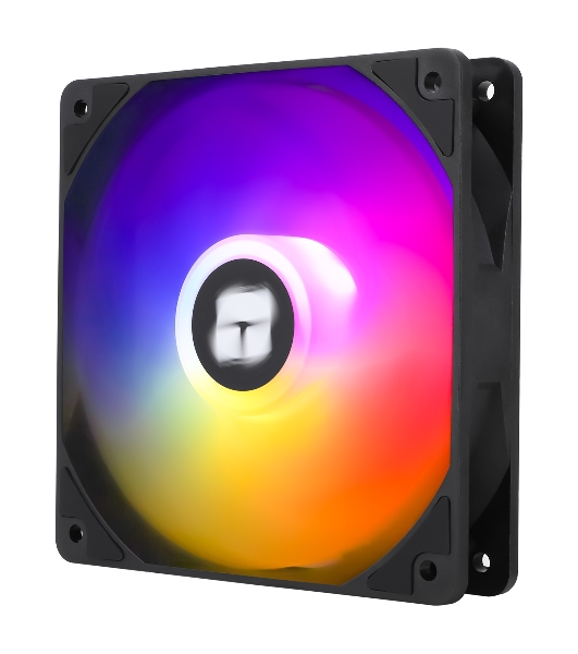 Кулер для корпуса Thermaltight TL-C12C-S (120x120x25мм, 4-pin PWM, ARGB, 66.17CFM, 25.6dBA, 1550RPM, черный)