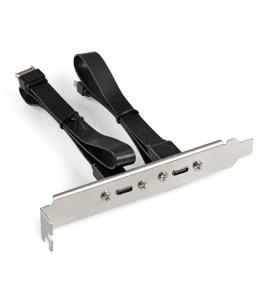 Планка портов в корпус 2xType-C SuperSpeed+ ExeGate BrctUSB32E-2C (USB3.2 Gen2 2xType-E 20Pin Male --> 2xType-C USB 3.2 Gen 2, SuperSpeed+ скорость до 10 Гбит/с, кабель 30 см)