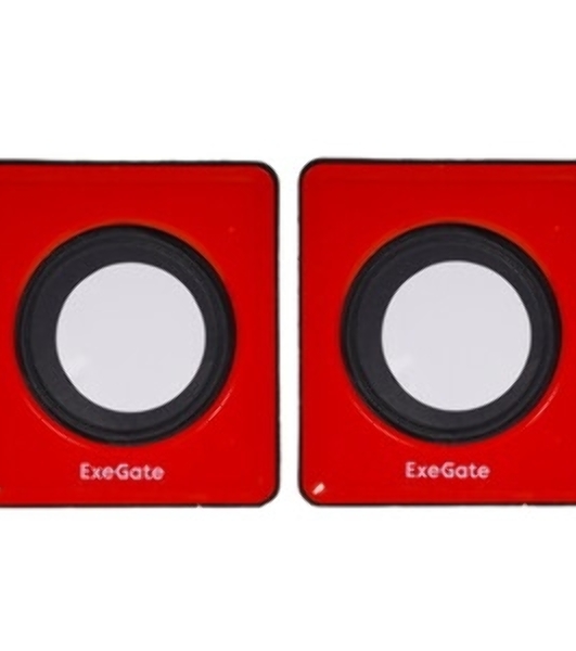 Акустическая система 2.0 ExeGate EX289920RUS Disco 140 Red (питание USB, 2х3Вт (6Вт RMS), 100-20000Гц, красный)