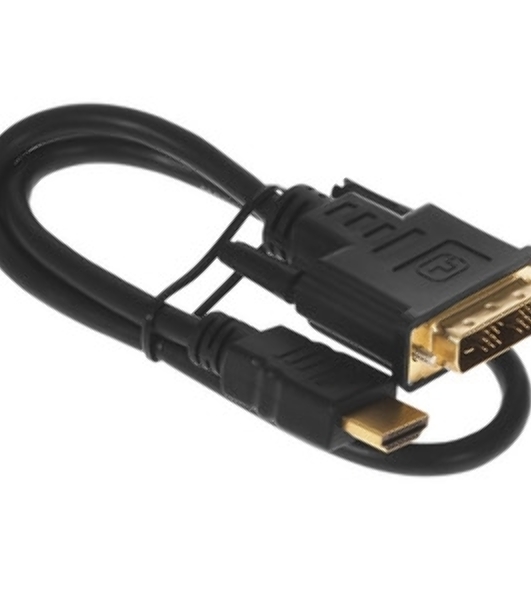 Кабель HDMI-DVI Cablexpert CC-HDMI-DVI-0.5M, 19M/19M, single link, медь, позол.разъемы, экран, 0.5м, черный, пакет