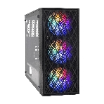 Компьютерный корпус Miditower ExeGate EVO-8243-NPX500 (ATX, БП 500NPX с вент 12 см, 2хUSB+1хUSB 3.0, черный, 3 вент. с RGb подсветкой, боковая панель - закаленное стекло), фото12
