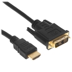 Кабель HDMI-DVI Cablexpert CC-HDMI-DVI-0.5M, 19M/19M, single link, медь, позол.разъемы, экран, 0.5м, черный, пакет, фото5