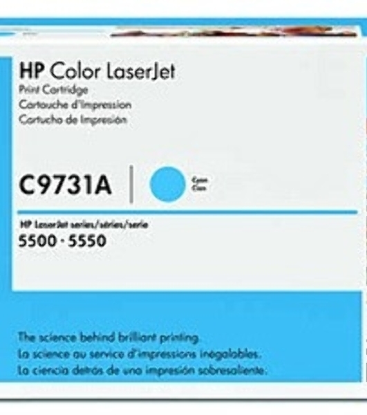 Картридж лазерный HP C9731A голубой для LJ 5500 12000 стр.