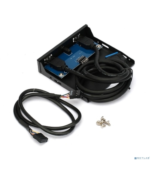 Планка на переднюю панель Gembird FP3.5-USB3-2A-HDA, USB, 2xUSB-A 3.0 + 1xJack 3.5мм, 3.5'
