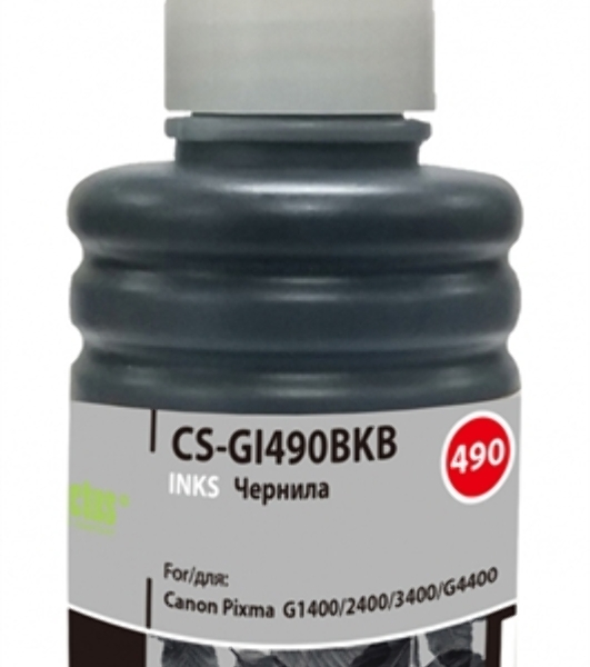 Чернила Cactus CS-GI490BKB черный100мл для Canon Pixma G1400/G2400/G3400