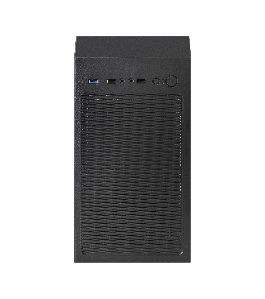Компьютерный корпус Miditower ExeGate EVO-8243-NPX500 (ATX, БП 500NPX с вент 12 см, 2хUSB+1хUSB 3.0, черный, 3 вент. с RGb подсветкой, боковая панель - закаленное стекло)