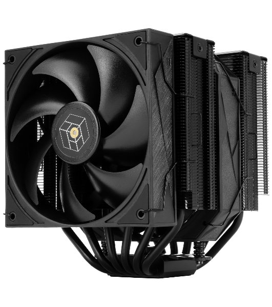 Кулер для процессора Thermalright Royal Pretor 130 черный (4-pin PWM, 158мм, Ni/Cu, 6x6мм, 1x120+1x130мм, 80.45CFM/81.88CFM, 29.4dBA/28.3dBA, 2150PM/1750RPM, S: 1200, 1700, 1851, 2011, 2066, 115X, AM4, AM5, black)