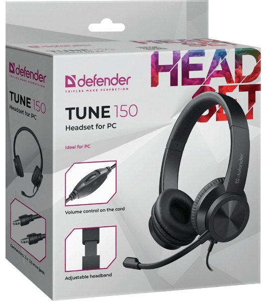 Гарнитура Defender Tune 150 чёрный, проводная