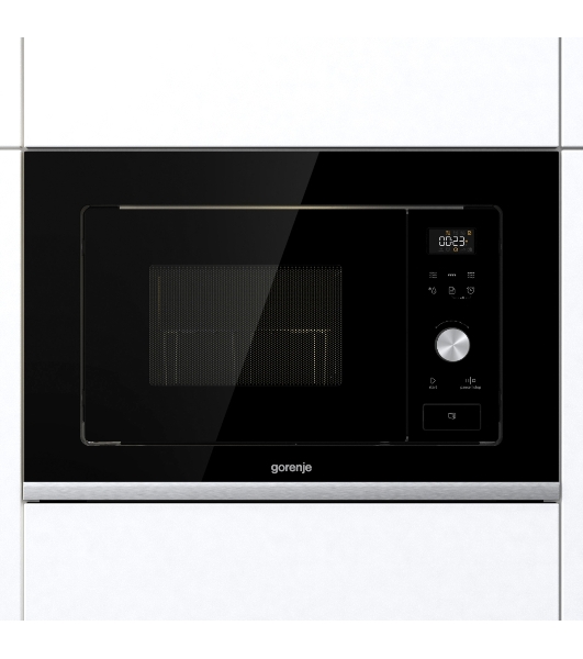 Встраиваемая микроволновая печь GORENJE BMX201AG1BG Электронное управление, черный, объем: 20 л