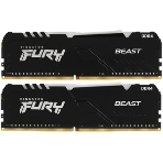 Оперативная память Kingston Fury Beast, DDR4, 16GB (2x8GB), 3200MHz, CL16, DIMM, с радиатором, черный, фото16