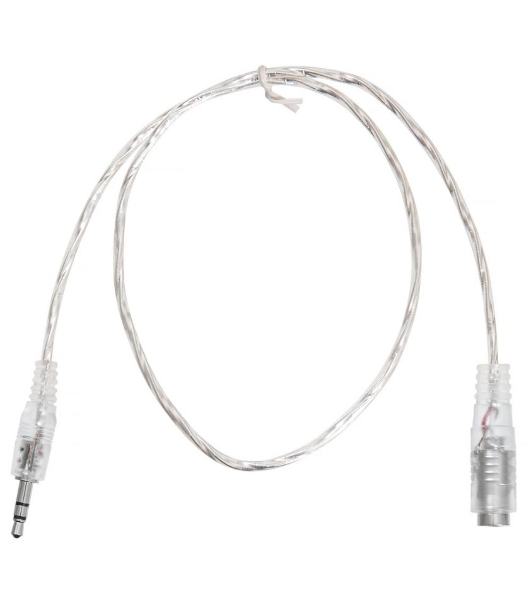 Кабель-удлинитель аудио Buro Jack/Plug 3.5мм (f) 1м. прозрачный