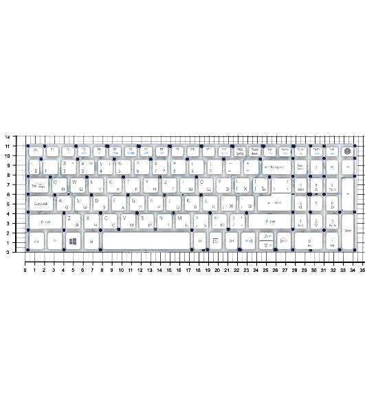 Клавиатура для ноутбука Acer Aspire E5-573/Nitro VN7-572G VN7-592G белая