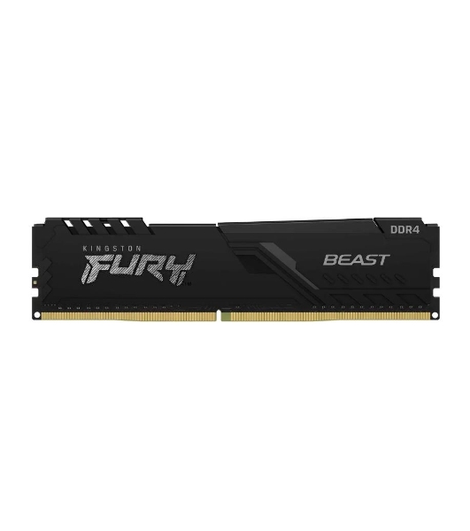 Оперативная память Kingston Fury Beast, DDR4, 16GB (1x16GB), 3600MHz, CL18, DIMM, с радиатором, черный