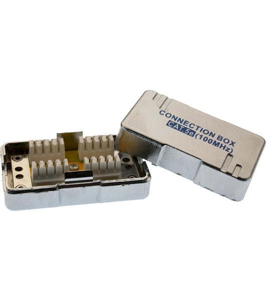 Адаптер Suprlan 10-0314-1, проходн.RJ45 кат.5E UTP, стальной