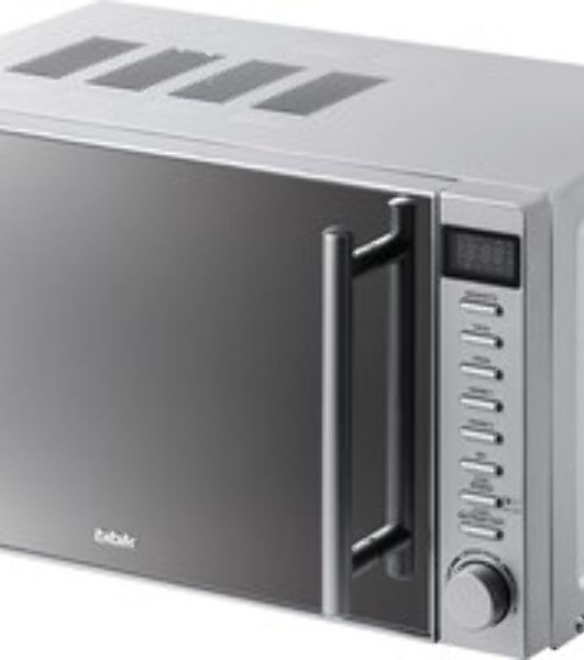 Микроволновая печь BBK 20MWG-733T/BS-M серебристый, 20 л, 700 Вт, переключатели - тактовый механизм, кнопки
