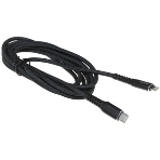 Кабель QUMO, MFI С94, Type-C на MFI Apple 8 pin, силиконовый, 1м, 2,22A, 9V, 20W, PD черный, фото4