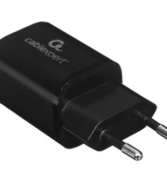 Сетевое зарядное устройство Cablexpert MP3A-PC-43, 30Вт, 3А, быстрая зарядка QC3.0/PD, 2 порта: USB и Type-C, черный, пакет
