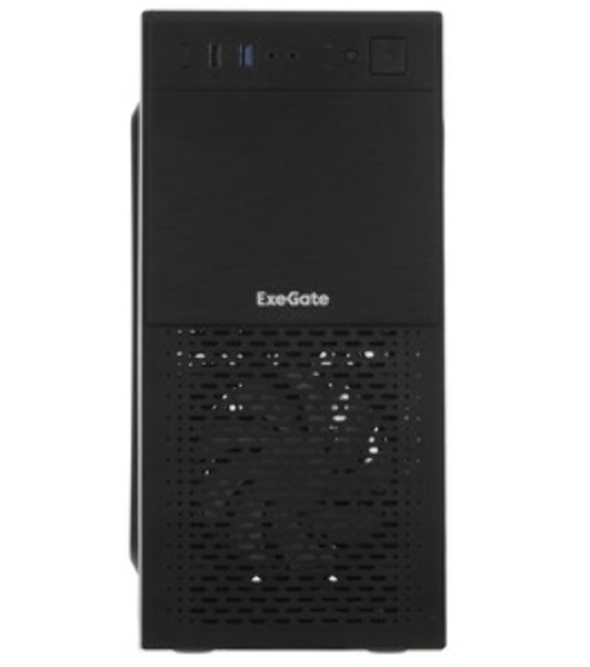 Компьютерный корпус Minitower ExeGate mEVO-7807-NPX600 (mATX, БП 600NPX 12см, 1хUSB+1хUSB 3.0, черный 1x12см с RGb подсветкой)