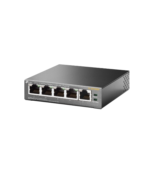 Коммутатор TP-Link SMB TL-SF1005P 5-портовый 10/100 Мбит/с настольный коммутатор с 4 портами PoE