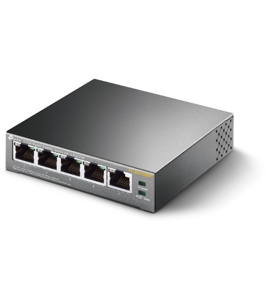 Коммутатор TP-Link SMBTL-SG1005P 5-портовый гигабитный настольный коммутатор с 4 портами PoE SMB 56W