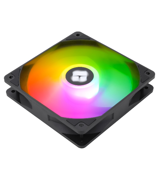 Кулер для корпуса Thermaltight TL-C12C-S (120x120x25мм, 4-pin PWM, ARGB, 66.17CFM, 25.6dBA, 1550RPM, черный)
