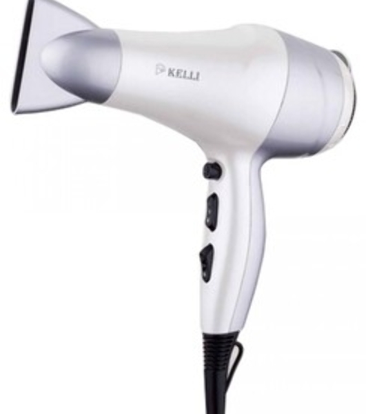 Фен Kelli KL-1110 белый/серебристый, 2400 Вт
