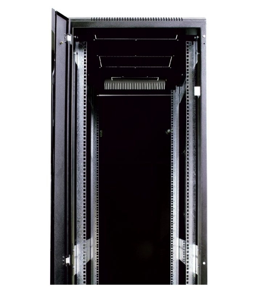 Шкаф телекоммуникационный напольный 18U (600x800) дверь стекло, черный (ШТК-М-18.6.8-1ААА-9005)