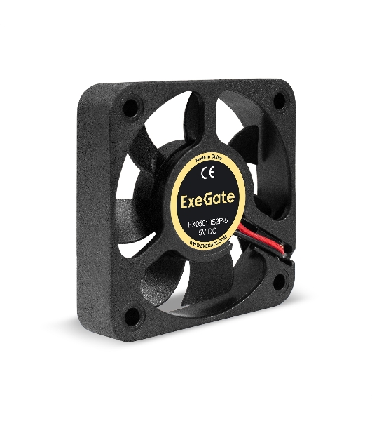 Вентилятор для корпуса ExeGate EX05010S2P-5 черный, 50 мм, 5500 об/мин, 27 дБ, 2 pin