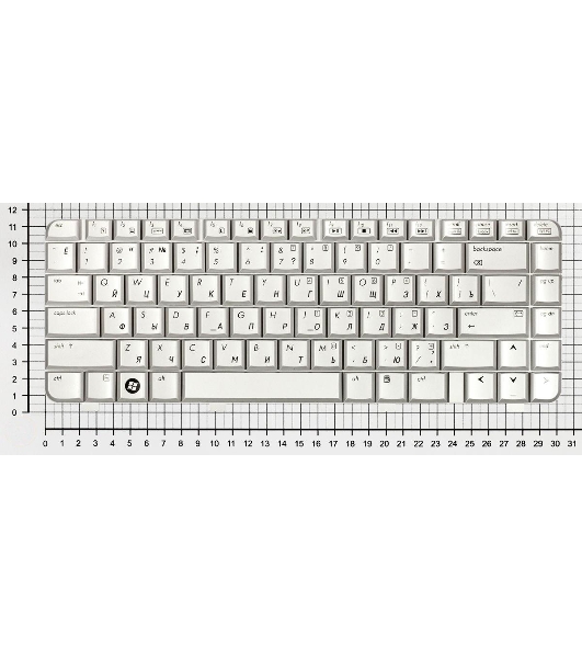 Клавиатура для ноутбука HP Pavilion DV2000, HP Compaq Presario V3000 серебристая