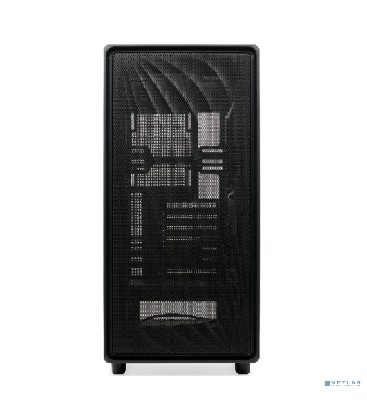 Компьютерный корпус без блока питания HSPD M510, Mesh Mid Tower, черный, TG, 0.5 SPCC, no fans ATX, mATX, mITX 180/280/160мм 1x2.5', 1x3.5', 7xPCI 1xUSB-A 3.0, 1xUSB-A 1.0 517x277x418мм