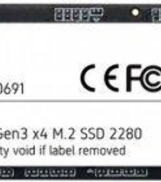 Накопитель SSD Patriot P300, 512Gb, PCIe 3.0 x4, M.2 2280, NVMe, R/W 1700/1200