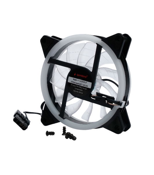 Вентилятор для корпуса Gembird черный, 120 мм, 1200 об/мин, 20.5 дБ, 3 pin