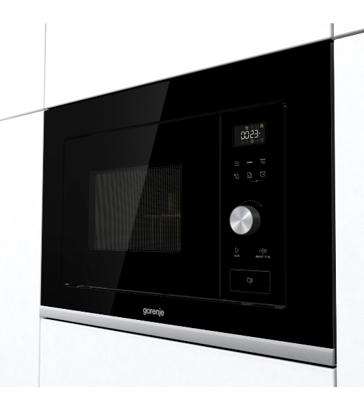 Встраиваемая микроволновая печь GORENJE BMX201AG1BG Электронное управление, черный, объем: 20 л