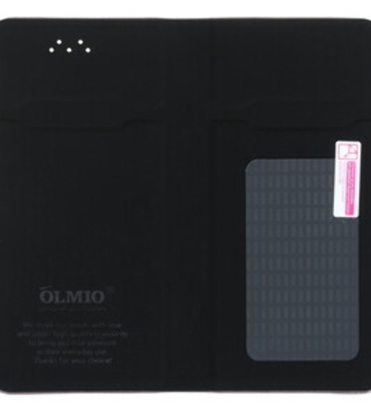 Чехол-книжка универсальный для смартфонов OLMIO р.L, 5.5''-6.5'', (165x82x20мм), темно-синий