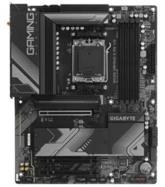 Материнская плата Gigabyte B650 GAMING X AX V2, AM5, AMD B650, 4xDDR5, 4xSATA, 3xM.2, 1xPCI-E 4.0 x16, 2xPCI-E 3.0 x1, 1xUSB-A 3.2 Gen 2, 3xUSB-A 3.2 Gen 1, 1xUSB-C 3.2 Gen 2, 1x 2.5Gb LAN, 3x3.5 мм, 7.1, ATX