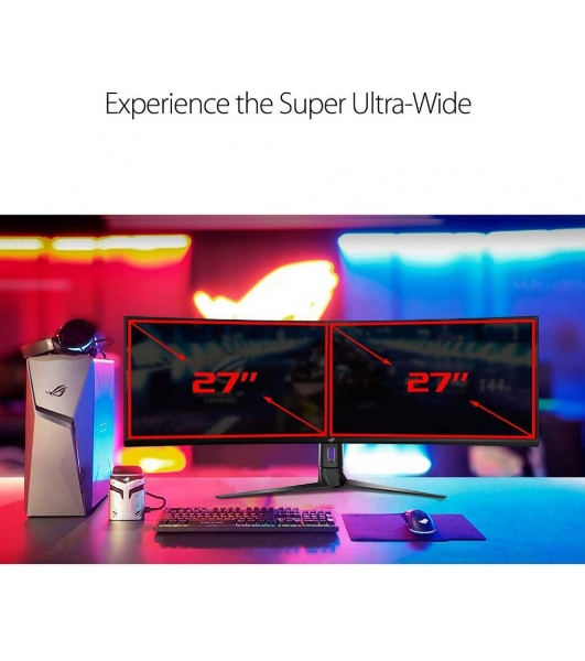 Монитор 49' ASUS ROG Strix XG49VQ VA 3840x1080, 144 Гц, 4 мс, 32:9, 450 кд/м2, 2xHDMI, 1хDP, изогнутый, черный