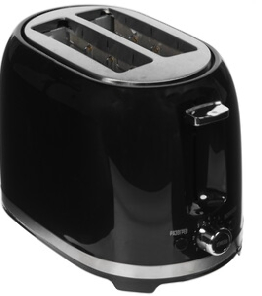 Тостер Centek СТ-1432 черный/стальной, 850 Вт, 2 слота