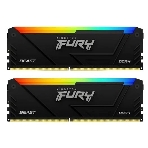 Оперативная память Kingston Fury Beast, DDR4, 16GB (2x8GB), 3200MHz, CL16, DIMM, с радиатором, RGB, черный, фото5
