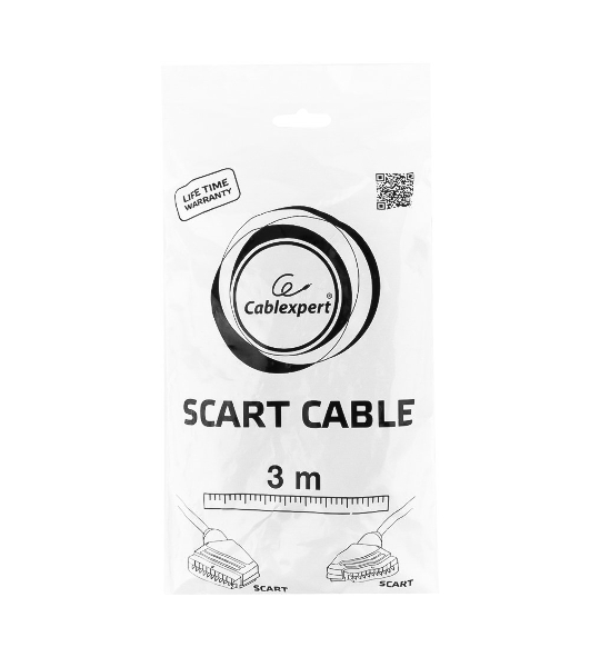 Кабель аудио/видео Gembird CCV-518, SCART/SCART, 21pin, 3м