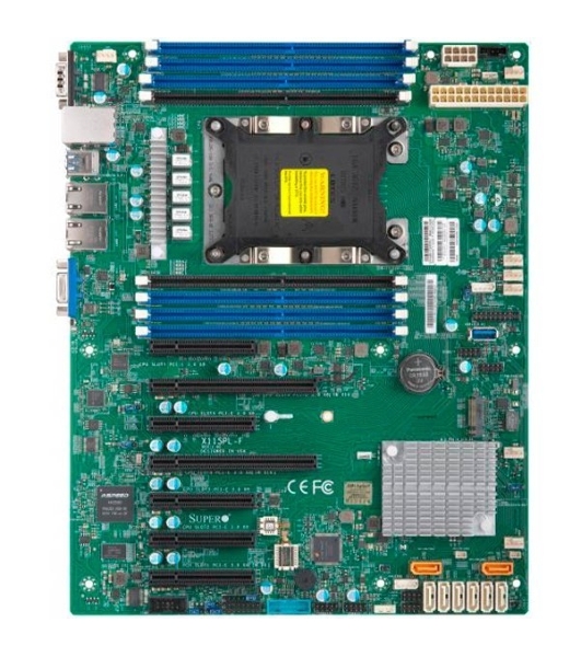 Материнская плата серверная Supermicro MBD-X11SPL-F-B, LGA 3647, Intel C621, 8xDDR4, 8xSATA, 1xM.2, 2xPCI-E 3.0 x8, 1xPCI-E 3.0 x4, 2xRJ45 1GbE, 8xUSB 2.0, 2xUSB 3.0, 1xVGA, ATX