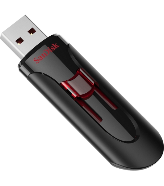 Флешка USB SanDisk CZ600 Cruzer Glide (SDCZ600-256G-G35), 256Gb, USB 3.0, R/W 100/20, черный