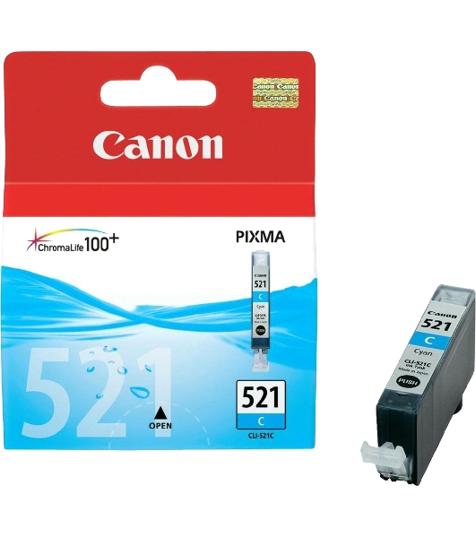 Картридж струйный CLI-521C (2934B004) голубой (535 стр.) для Canon Pixma iP3600, 4600, MP540,MP620, MP630, MP980