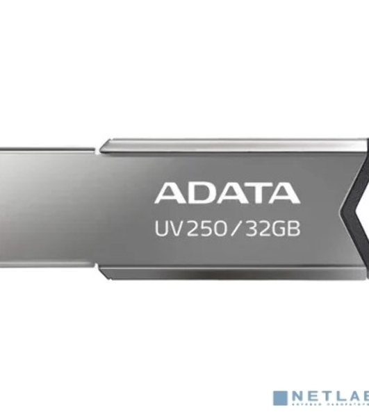 Флешка USB ADATA UV250 (AUV250-32G-RBK), 32Gb, USB 2.0, R/W 25/10, серебристый