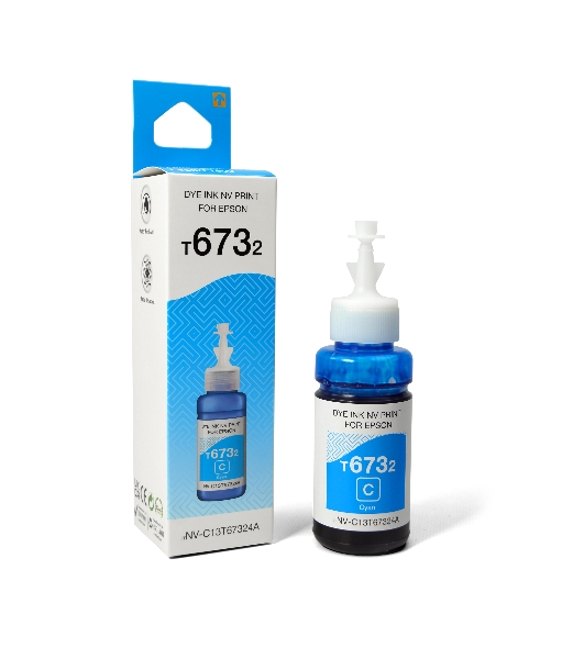 Чернила NVPrint T6732 (NV-C13T67324A) для аппаратов Epson (70 мл) Cyan (в коробке) совместимые