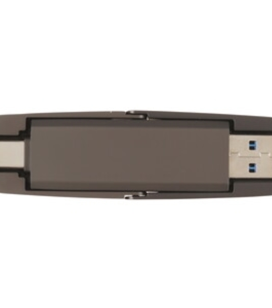 Флешка USB Netac US9 (NT03US9C-512G-32TA), 512Gb, USB 3.2 Gen2 Type-A/USB Type-C, R/W 1000/900, серебристый