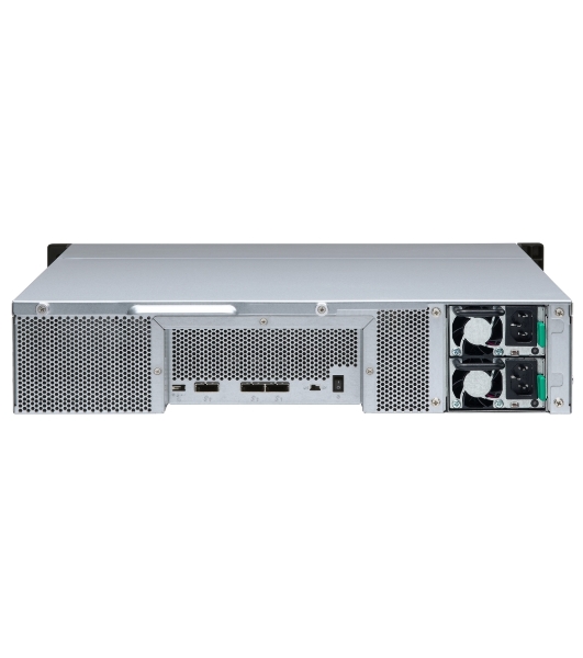 Полка расширения сетевого хранилища без дисков SMB QNAP TL-R1200S-RP SATA 6GB/s JBOD storage enclosure, 12-tray 3,5'/2,5' w/o HDD, 3 x SFF-8088, 2 PSU. Rackmount. W/o rail kit RAIL-B02