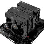 Кулер для процессора Thermalright Royal Pretor 130 черный (4-pin PWM, 158мм, Ni/Cu, 6x6мм, 1x120+1x130мм, 80.45CFM/81.88CFM, 29.4dBA/28.3dBA, 2150PM/1750RPM, S: 1200, 1700, 1851, 2011, 2066, 115X, AM4, AM5, black), фото11