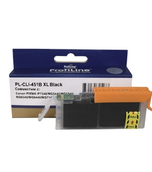 Картридж струйный ProfiLine PL-CLI-451BK для Canon PIXMA iP7240/MG5440/MG5540/MG6340/MG6440/MG7140/MX924 Black водн